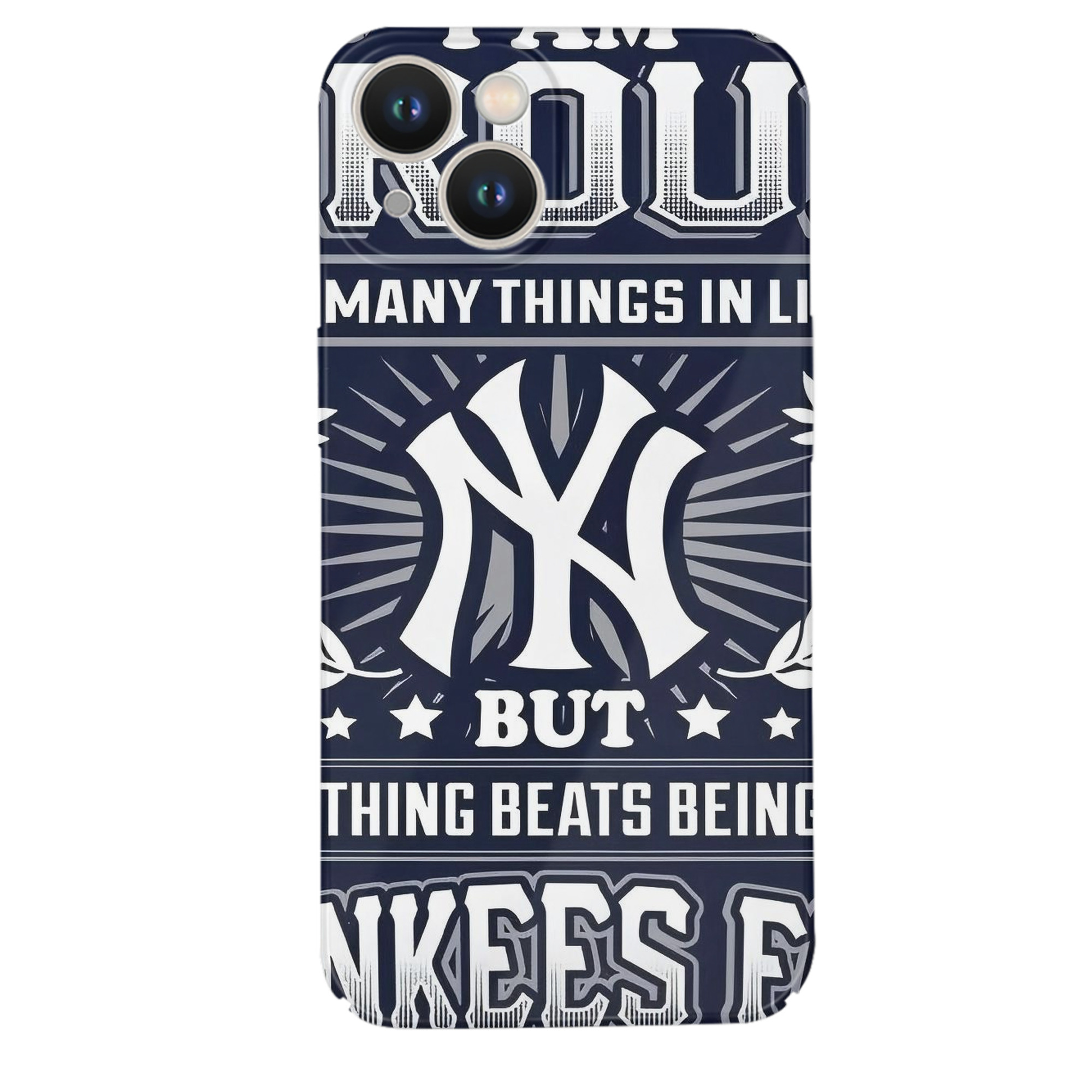 New York Yankees 301 IPhone 14 Series Full-Cover Hard Case – Shockproof With Raised Camera Protection – Precise Cutouts, Wireless Charging Compatible – Durable, Anti-Yellowing, Easy To Clean